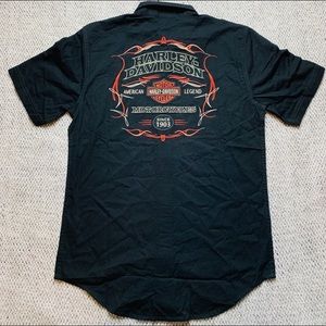 Harley Davidson Small Embroidered Button Down Tee